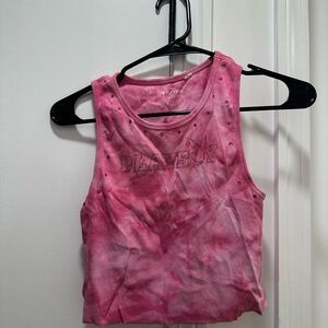 PLAYBOY Pink Tank Top with Studded Logo